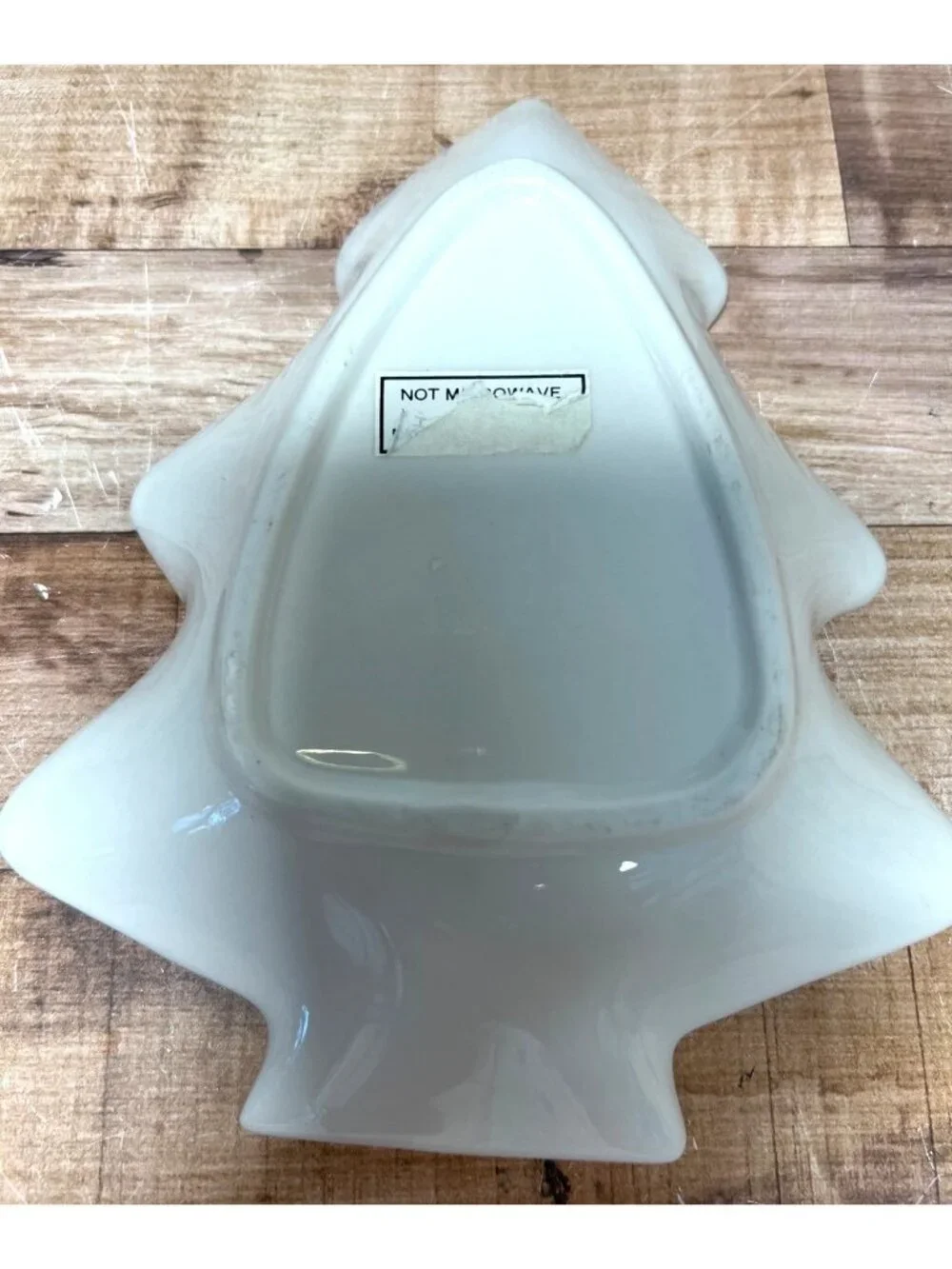 Christmas Tree Shaped Porcelain Decorative Dish With Gold Leaf Design